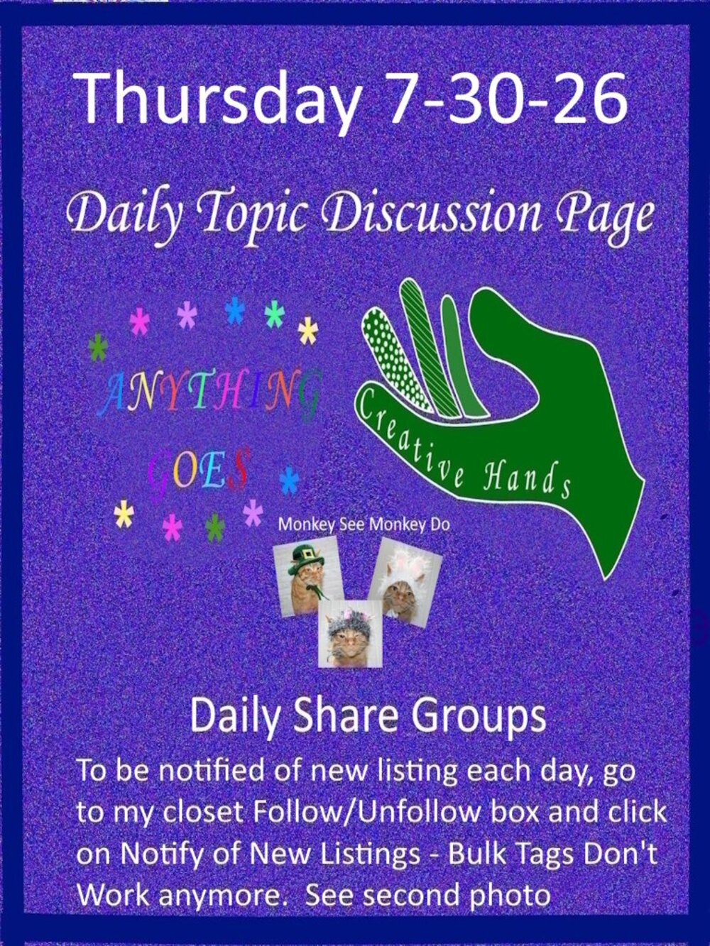 Thursday 7-30-26 Share Groups - Part Two - Daily Topic Discussion